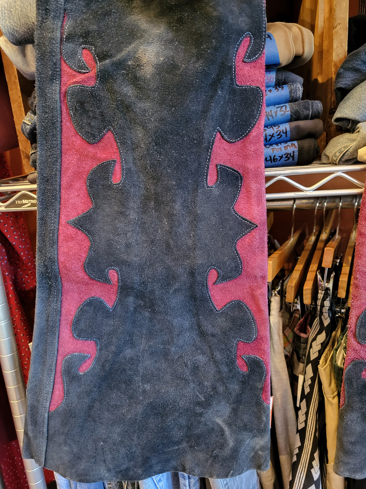 *INCREDIBLE* True Vintage 1970s Suede Bell Bottom Pants, 31 x 34