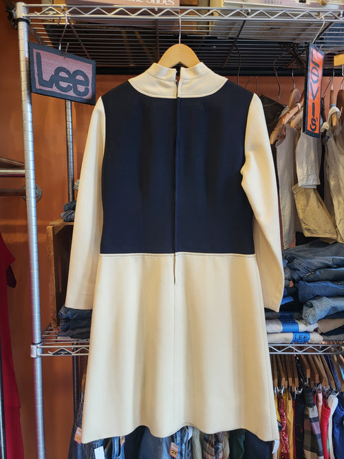 1960s Eleanor Brenner for Brenner Couture Wool Knit Mod A-Line Dress